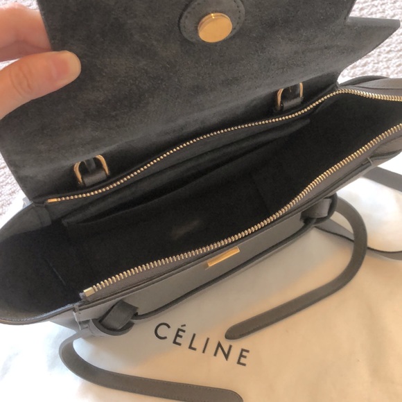 Celine Micro Belt Bag in Grained Calfskin Grey - Picture 4 of 5